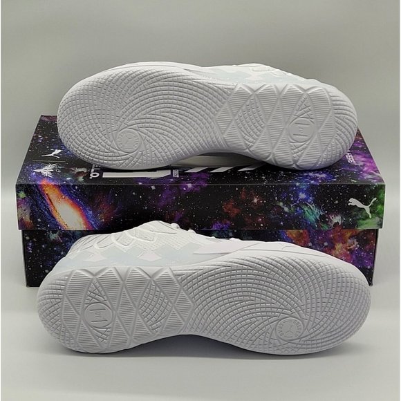 Puma MB.01 Low 'Team Colors - Triple White' Basketball Shoes 376941-04 - Picture 8 of 12